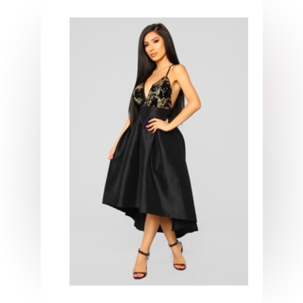 Sequin High Low Formal Gown